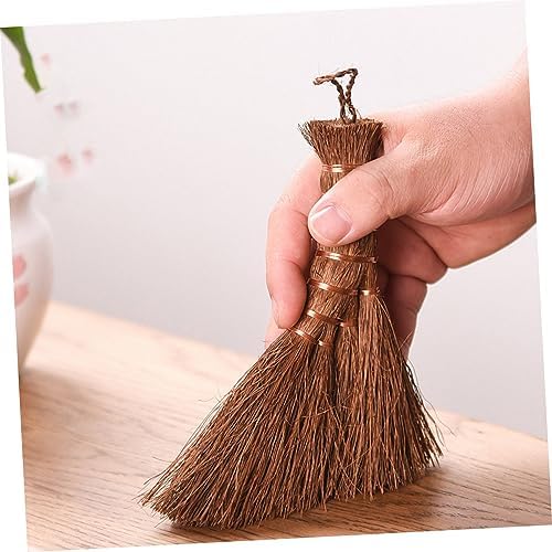 Beavorty 1pc Lightweight Natural Palm Hand Broom for Small Spaces