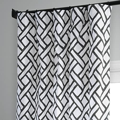 HPD Half Price Drapes Modern Geometric Printed Curtains 96 Inches Long
