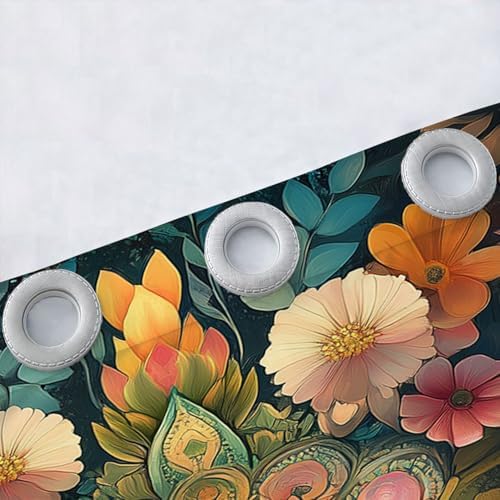 Shixiaoyan Butterfly Door Curtain with Flower Mandala Design