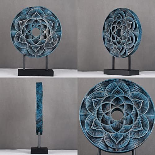 DOVDOV Unique Geometric Blue and Gold Statue