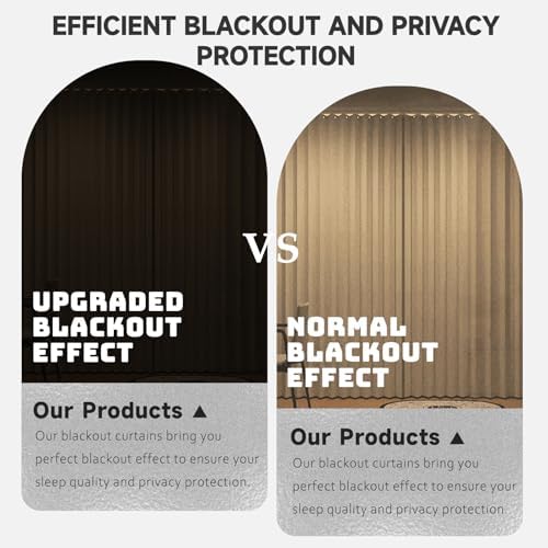Hapgobli Blackout Door Curtain with Magnetic Closure