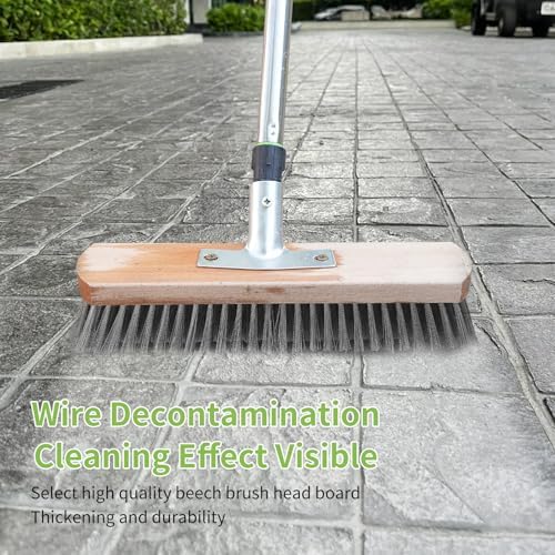 ETOUPA Heavy Duty Deck Brush with 62 Long Handle 1