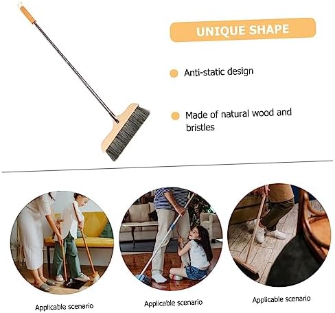 Beavorty Wooden Broom for Indoor Cleaning