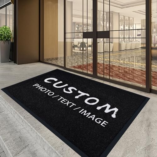 Custom Doormat with Logo - Non Slip Washable Area Rug 1