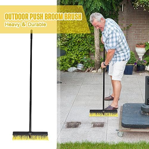 Zhehao 6 Pack 18 Inch Push Broom for Outdoor Cleaning