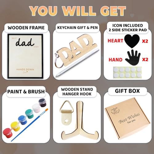 10 Best Dad Ever Handprint Frame DIY Kit