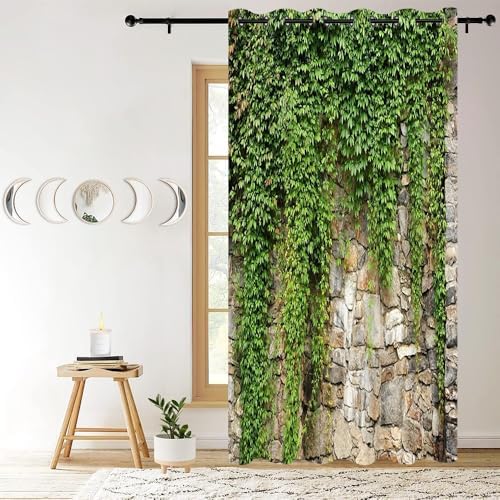 Leyiyi Green Ivy Door Curtains 33x79 Inch 1 Panel