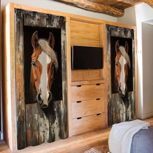 Shixiaoyan Horse Barn Door Curtain 42x80