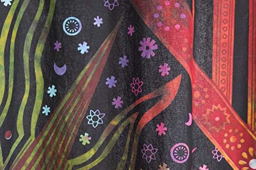 Popular Handicrafts Indian Burning Sun Moon Mandala Curtains - 25 Inch Rod Pocket Panels