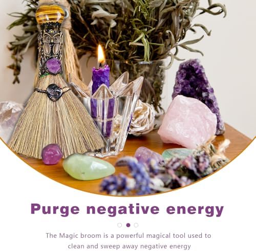 Ykendz Witch Broom Halloween Decor 1