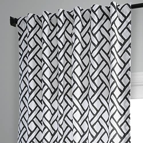 HPD Half Price Drapes Modern Geometric Printed Curtains 96 Inches Long