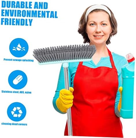 HOUDERCO Long Handle Floor Cleaning Brush with Soft Bristles