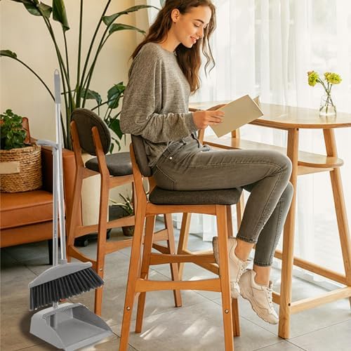 CENGNIAN 180 Degree Angle Broom and Dustpan Set