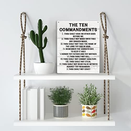 YCYD Inspirational Ten Commandments Wall Art 8x10