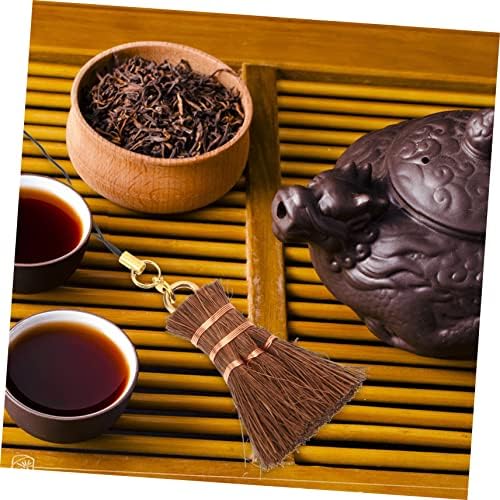 Mini Palm Broom Set for Tea Ceremony and Home Cleaning 1