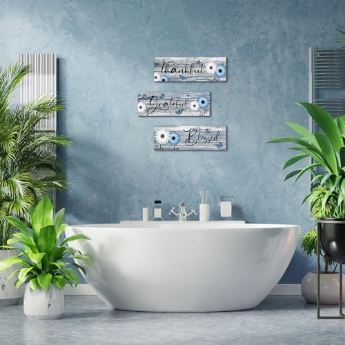 Geetery 3 Pcs Rustic Wooden Inspirational Signs