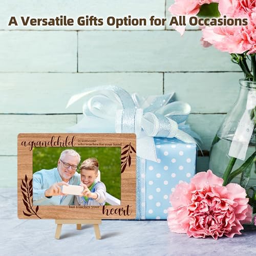 OXRUN Grandparents Wooden Photo Frame with Easel