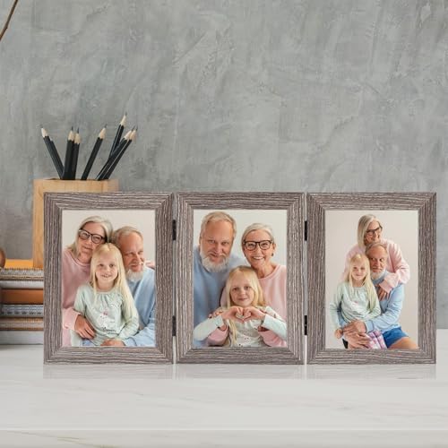 Frametory 5x7 Triple Picture Frame Set - Gray 2 Pack