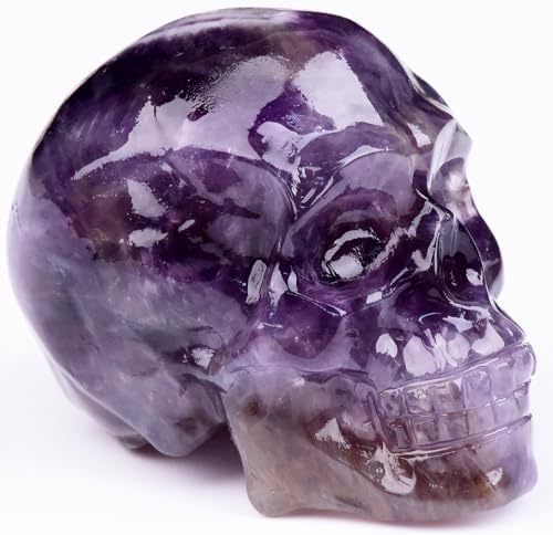 QLRSUXN 2 Inch Amethyst Crystal Skull Decor