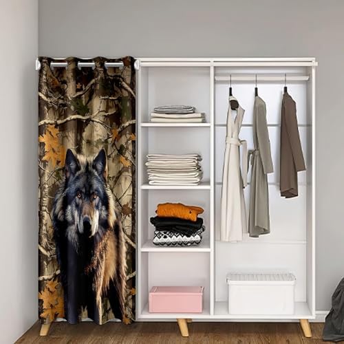 Feelyou Wolf Door Curtain 42x80 Blackout Thermal Panel