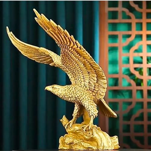 114 Inch Gold Brass Eagle Statue