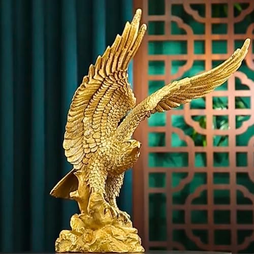 114 Inch Gold Brass Eagle Statue