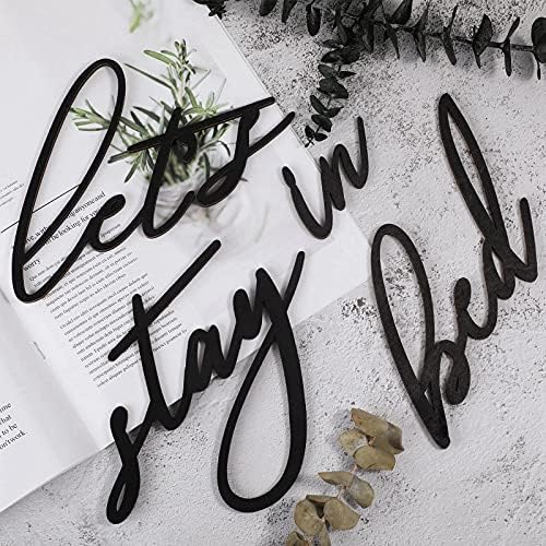Jetec 4 Pieces 3D Wooden Letters Wall Decor