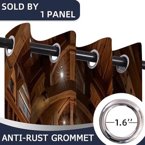 Yozeuoo Brown Library Bookcase Door Curtain