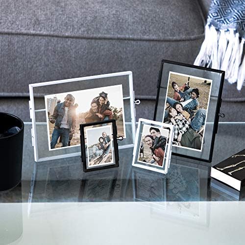 Isaac Jacobs 2x3 Brass and Glass Wall Frame 10-Pack Black