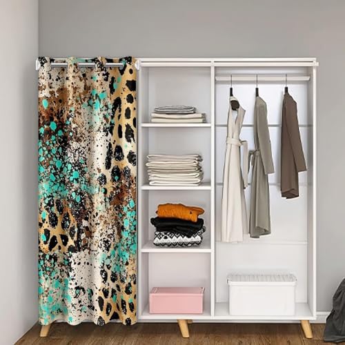 Feelyou Leopard Door Curtain for Bedroom 42x80 Inch 1 Panel