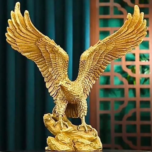 114 Inch Gold Brass Eagle Statue