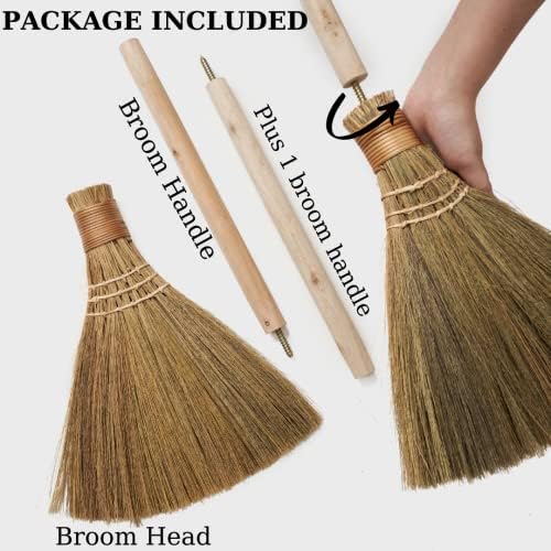 Natural Vietnamese Straw Hand Broom - 122 Wide 2638 Long