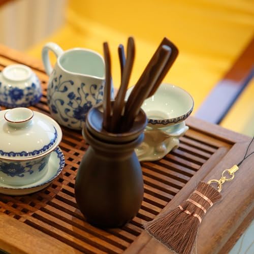 Gatuida 1Piece Mini Palm Whisk Broom for Tea Ceremony