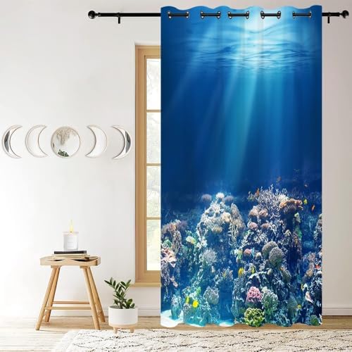 Leyiyi Ocean Animal Door Curtain 34x80 Inch Panel