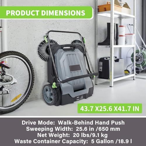 256 Push Floor Sweeper with 5-Gallon Container 1