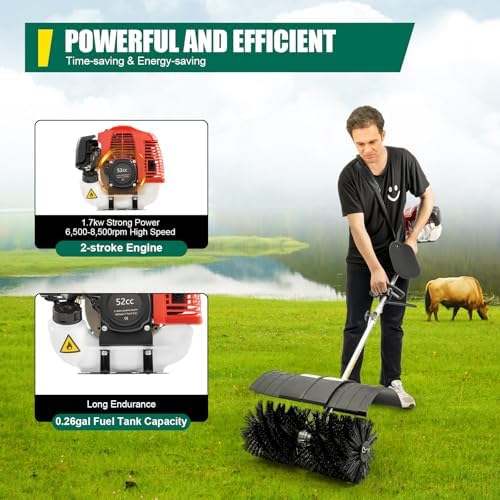 Gbonklong 52CC 2 Stroke Gas Broom for Driveways