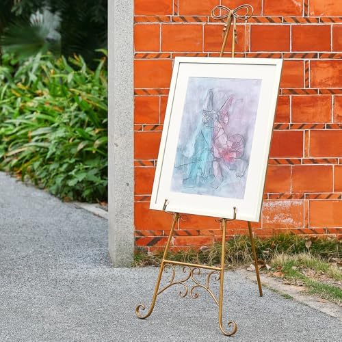 MOCOME Gold Adjustable Easel Stand for Signs and Art