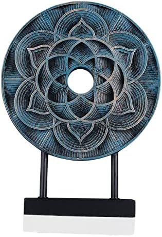 DOVDOV Unique Geometric Blue and Gold Statue