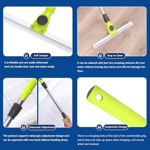 Silicone Broom for Floor Cleaning 50x130cm Long Handle