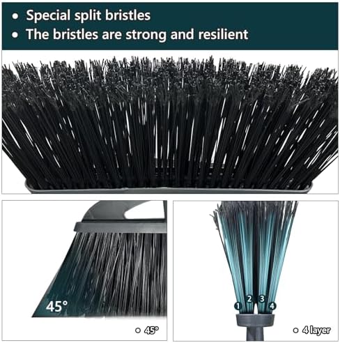 Heavy Duty 605 Inch Angle Broom for Outdoor Cleaning