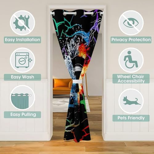 Erosebridal Door Curtain 34W x 80L Blackout Panel