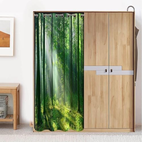 Spring Forest Door Curtain 42x80 Inch 1 Panel Privacy Cover