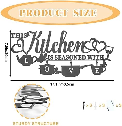 KHayRovies Metal Kitchen Wall Decor Sign 1