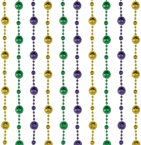 Beistle Disco Ball Bead Curtains 2 Piece Green Gold Purple