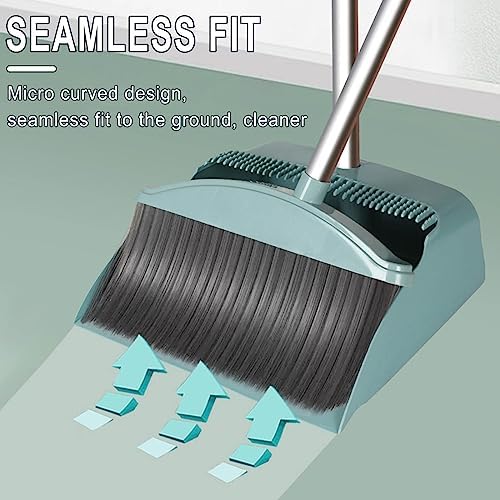 CENGNIAN Long Handle Broom and Dustpan Set 1