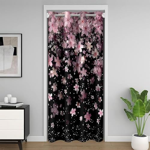 Feelyou Cherry Blossoms Door Curtain Privacy 1 Panel 42x80