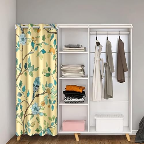 Feelyou Blue Hummingbird Door Curtain 34x80