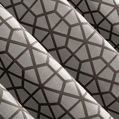 Sun Zero Verve Twill Mosaic Thermal Curtain Panel 52 x 95 Cocoa BrownCream