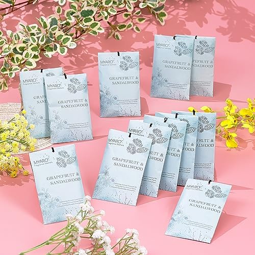 MYARO 12 Pack Closet Scent Sachets for Fresh Air