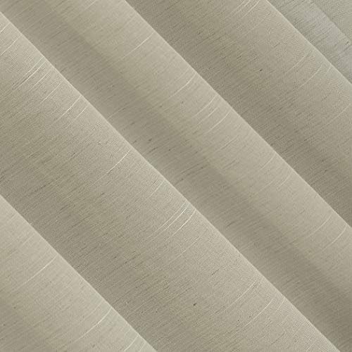 No 918 Winnie Linen Blend Sheer Tie Top Curtain Panel